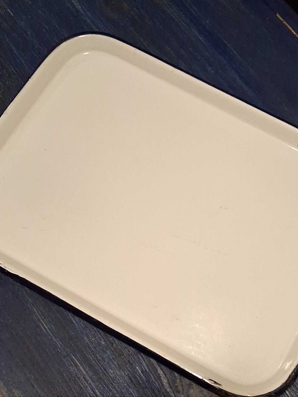 Vintage Cast Iron Enamel Tray